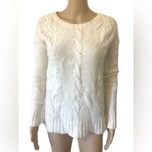 American Eagle Outfitters Women's Cable Knit Sweater -size XS, Ivory